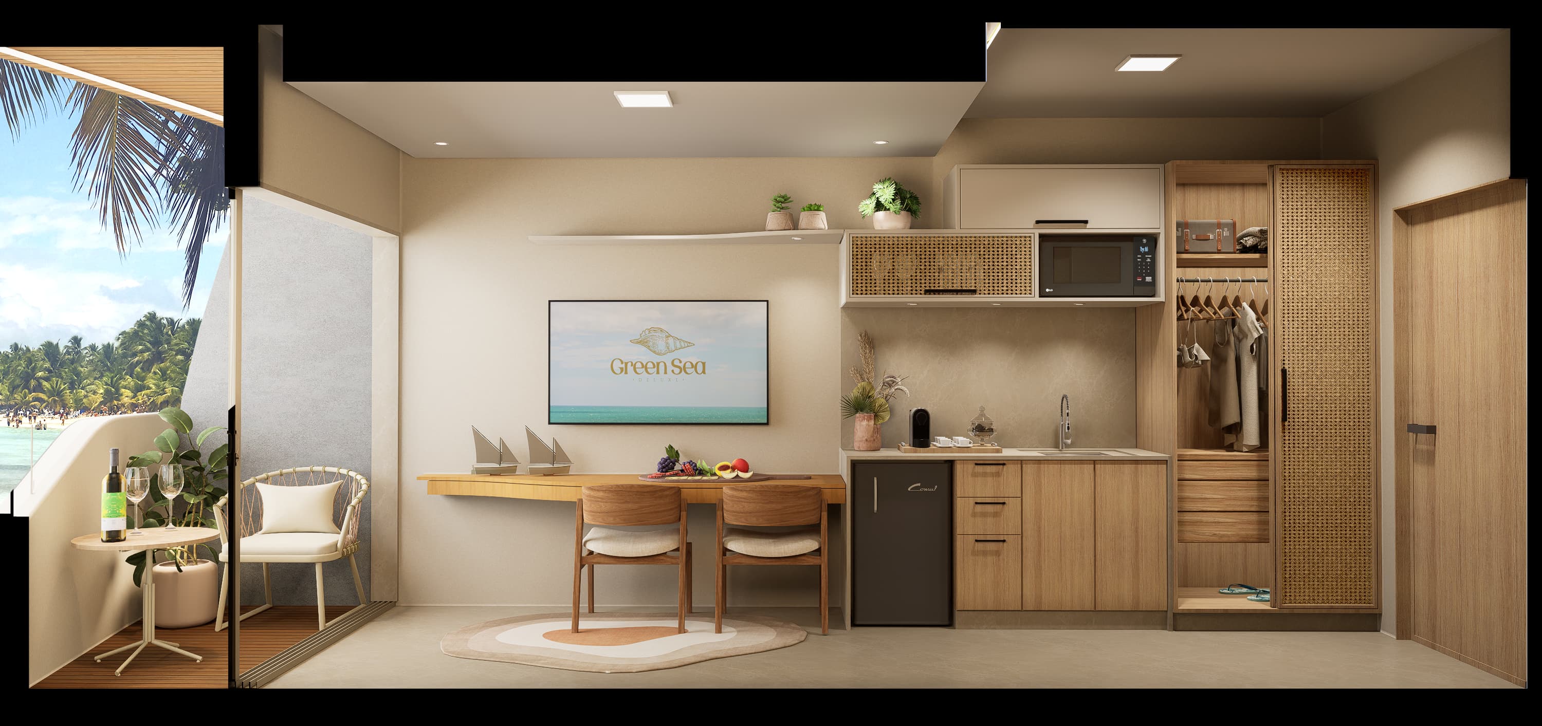 Imagem Flat com 1 Quarto à Venda, 22 m² em Centro - Tamandaré