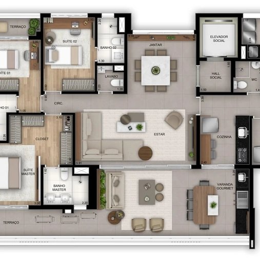 Imagem Apartamento com 3 Quartos à Venda, 160 m²em Vila Olímpia - São Paulo