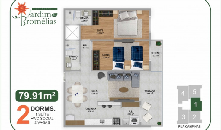 Imagem Apartamento com 2 Quartos à Venda, 79 m²em Boqueirão - Praia Grande