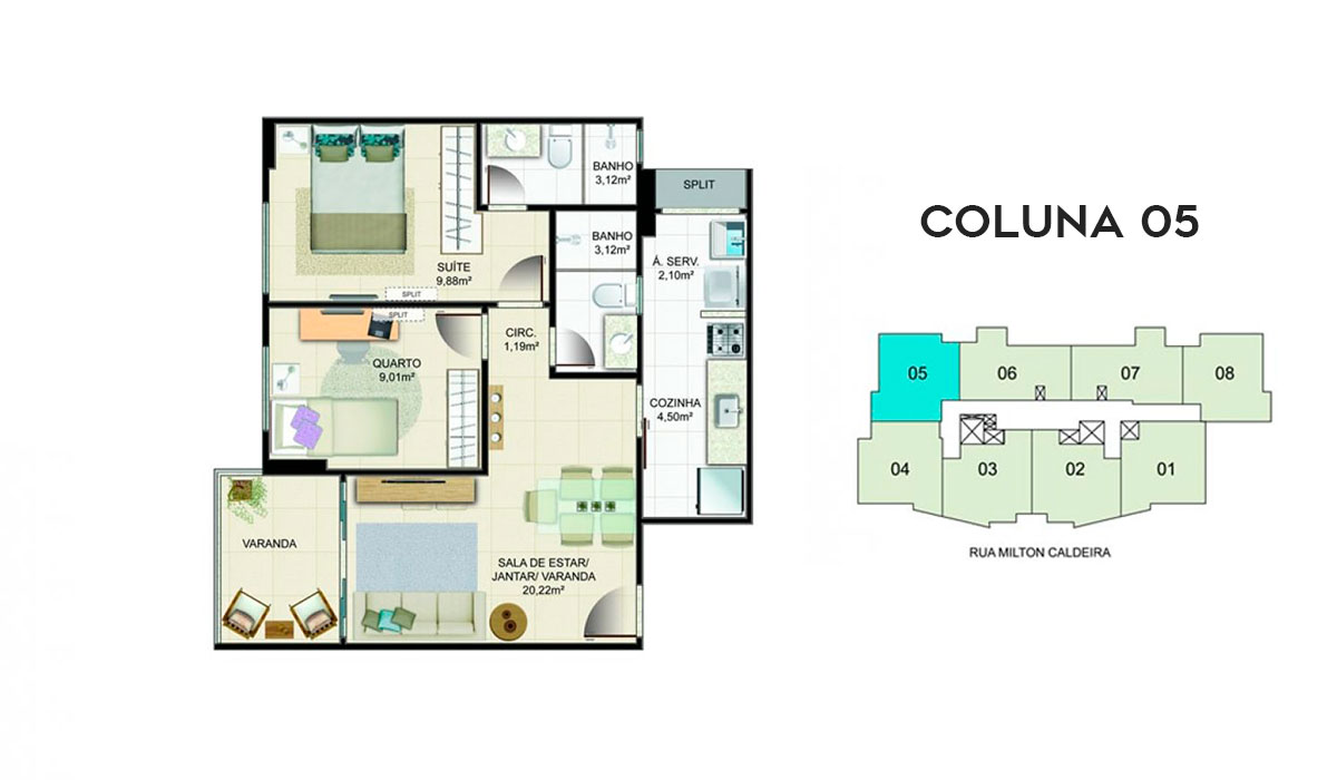 Imagem Apartamento com 3 Quartos à Venda ou Temporada, 60 m²em Itapuã - Vila Velha