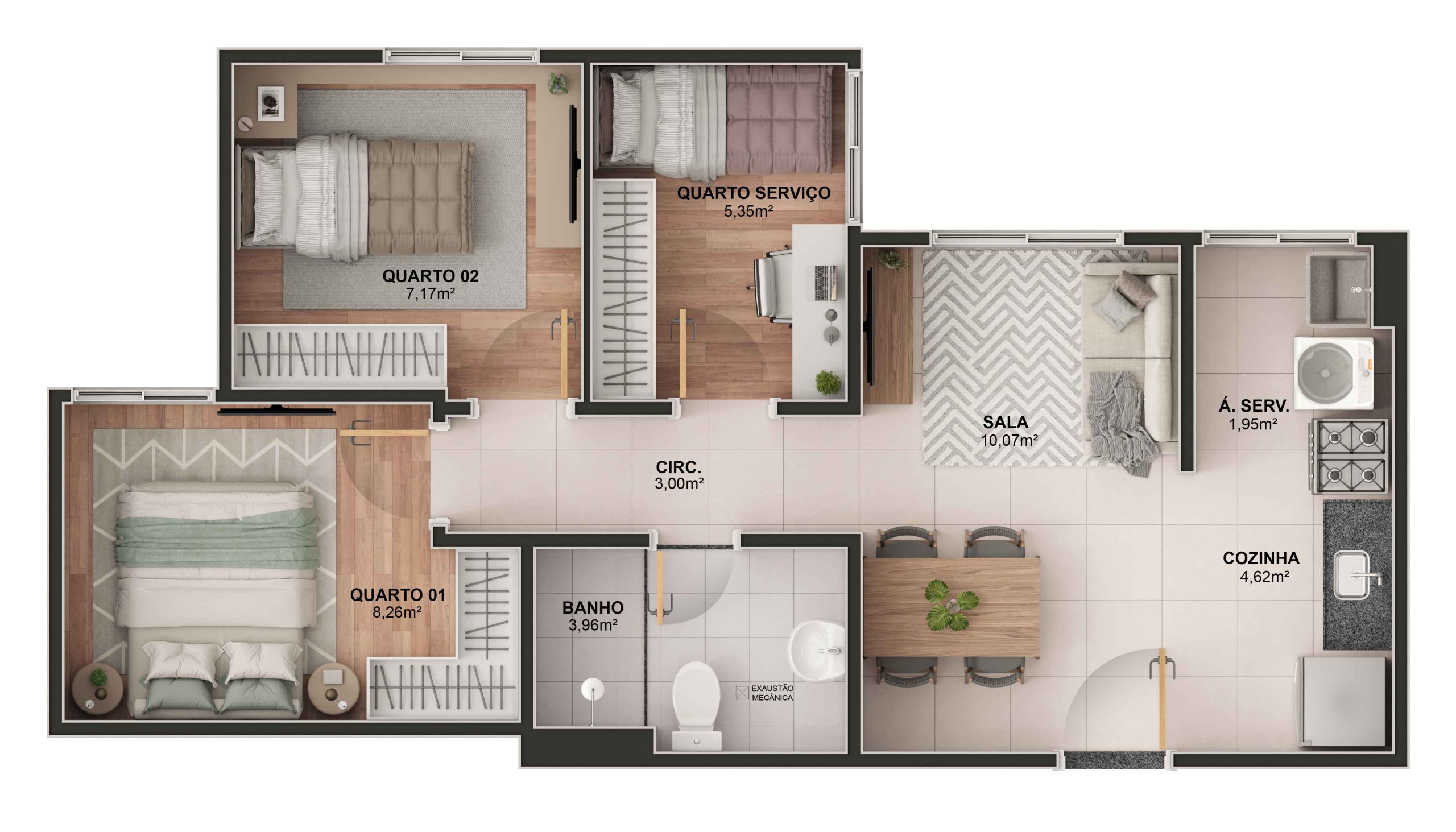 Imagem Apartamento com 2 Quartos à Venda, 43 m² em Vale Encantado - Vila Velha