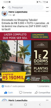 Imagem Apartamento com 2 Quartos à Venda, 43 m² em Jardim Santa Rosa - Taboão da Serra