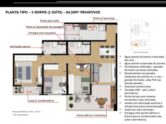 Imagem Apartamento com 2 Quartos à Venda, 61 m² em Jardim Caravelas - São Paulo