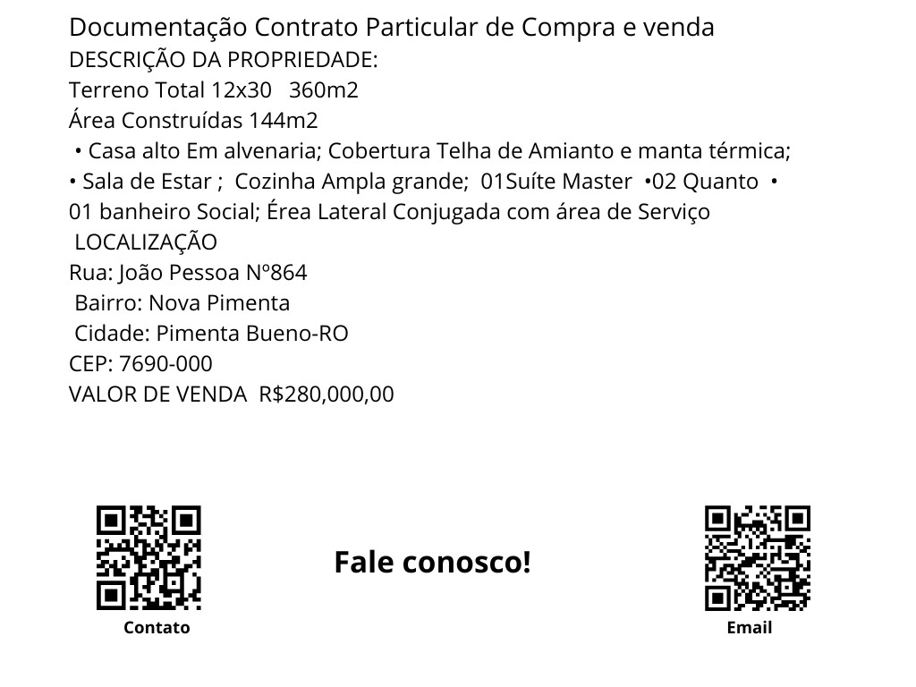 Imagem Casa com 2 Quartos à Venda, 144 m²em Nova Pimenta - Pimenta Bueno Imagem Casa com 2 Quartos à Venda, 144 m²em Nova Pimenta - Pimenta Bueno