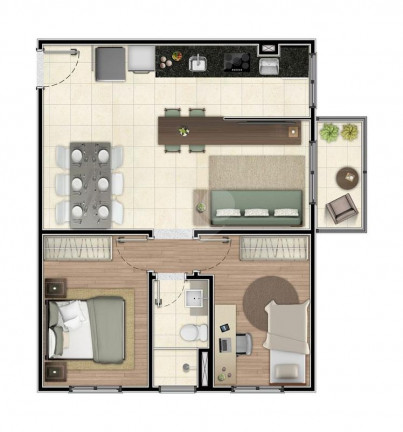 Imagem Apartamento com 2 Quartos à Venda, 55 m² em Campestre - Santo André