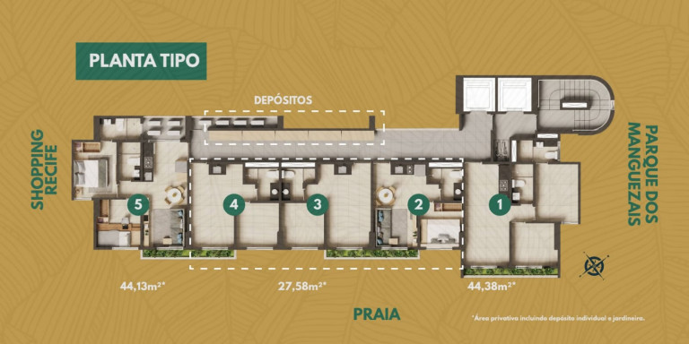 Imagem Apartamento com 2 Quartos à Venda, 44 m² em Boa Viagem - Recife Imagem Apartamento com 2 Quartos à Venda, 44 m² em Boa Viagem - Recife