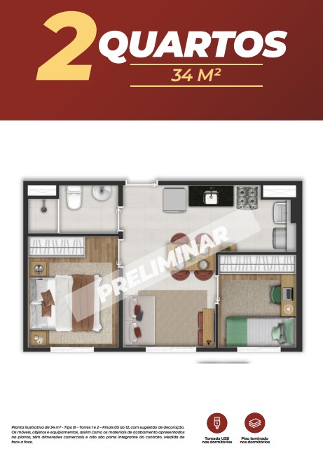 Imagem Apartamento com 2 Quartos à Venda, 38 m² em Vila Campanela - São Paulo
