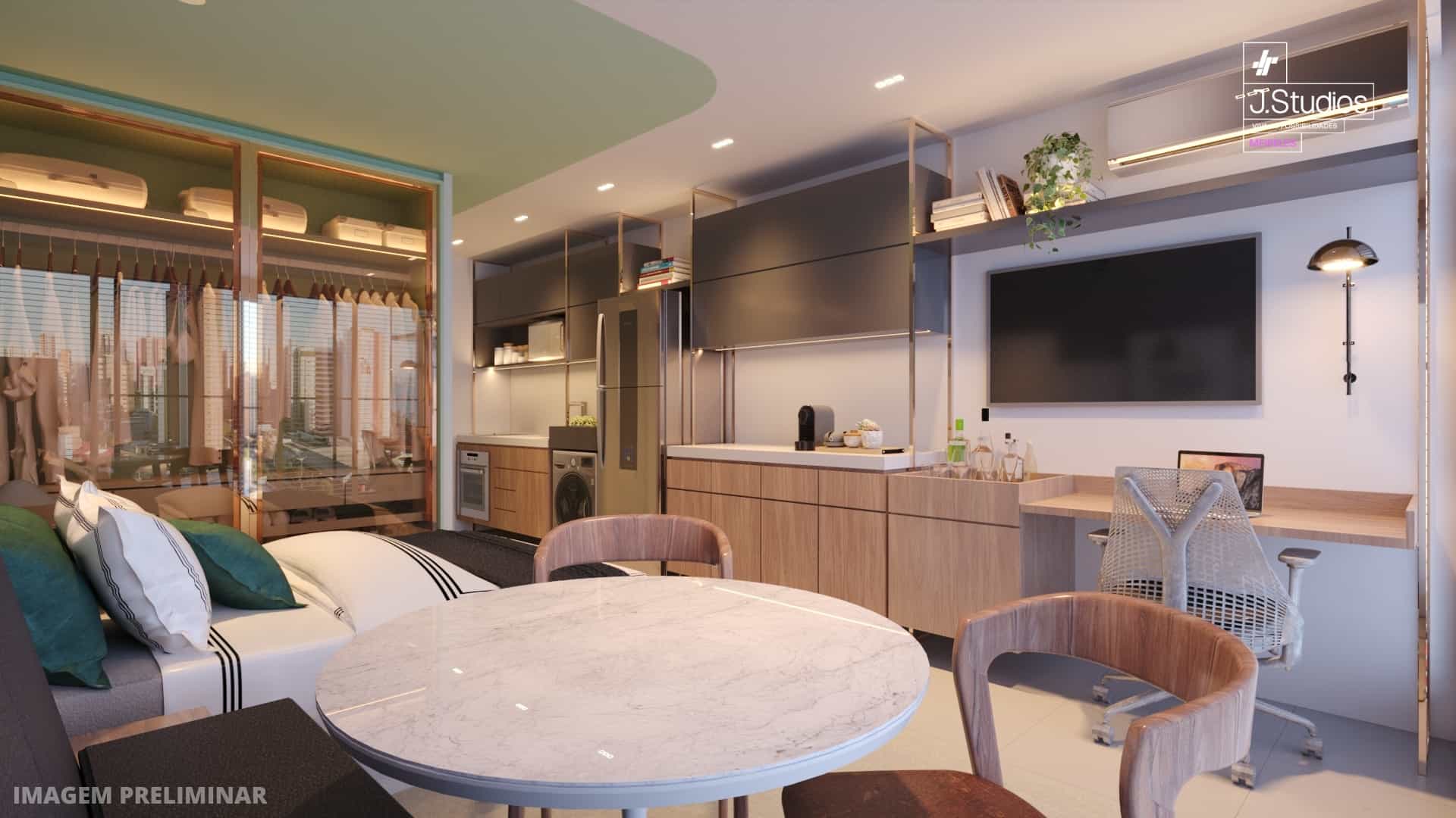 Imagem Apartamento com 1 Quarto à Venda, 36 m²em Aldeota - Fortaleza