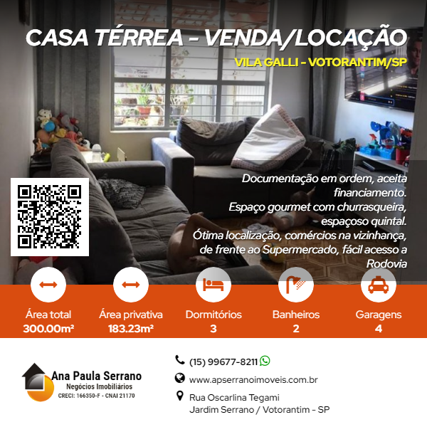Imagem Casa com 3 Quartos à Venda ou Locação, 183 m²em Parque Jataí - Votorantim Imagem Casa com 3 Quartos à Venda ou Locação, 183 m²em Parque Jataí - Votorantim