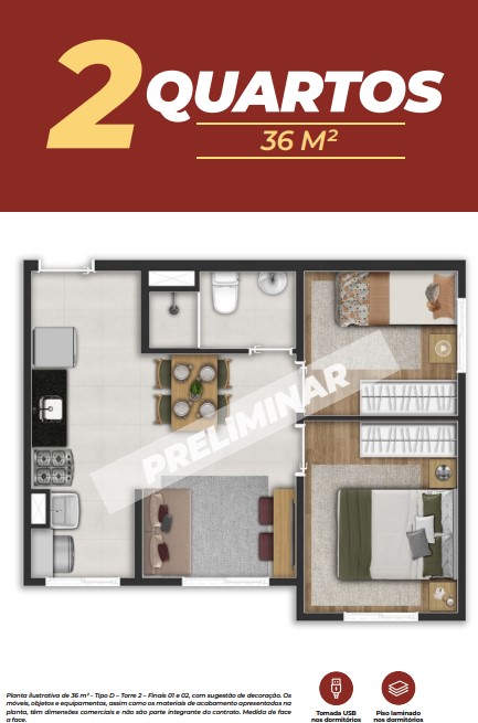 Imagem Apartamento com 2 Quartos à Venda, 38 m² em Vila Campanela - São Paulo