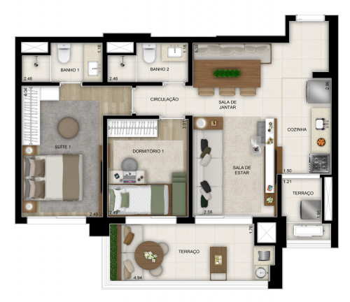 Imagem Apartamento com 3 Quartos à Venda, 103 m² em Jardim Das Acácias - São Paulo Imagem Apartamento com 3 Quartos à Venda, 103 m² em Jardim Das Acácias - São Paulo