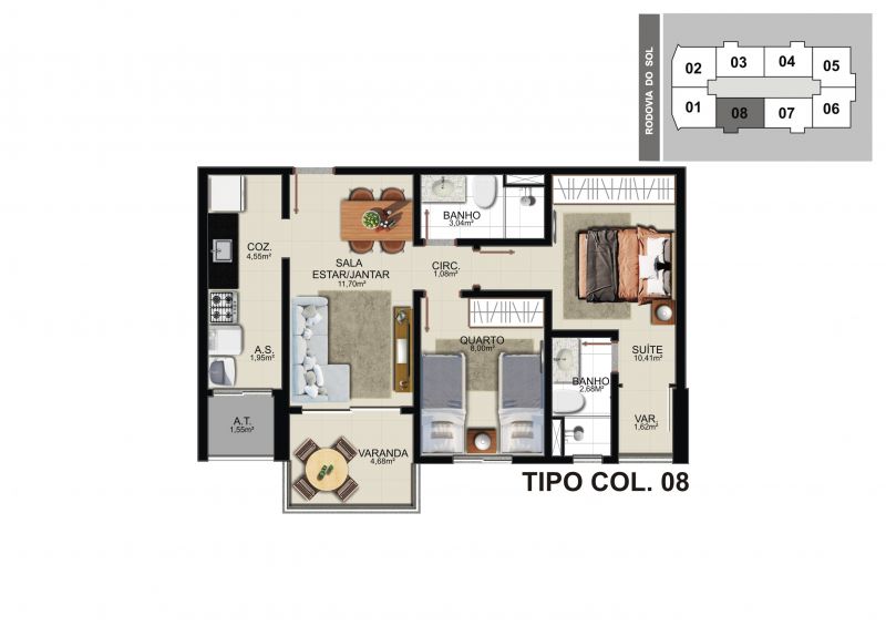 Imagem Apartamento com 2 Quartos à Venda, 90 m² em Praia de Itaparica - Vila Velha Imagem Apartamento com 2 Quartos à Venda, 90 m² em Praia de Itaparica - Vila Velha