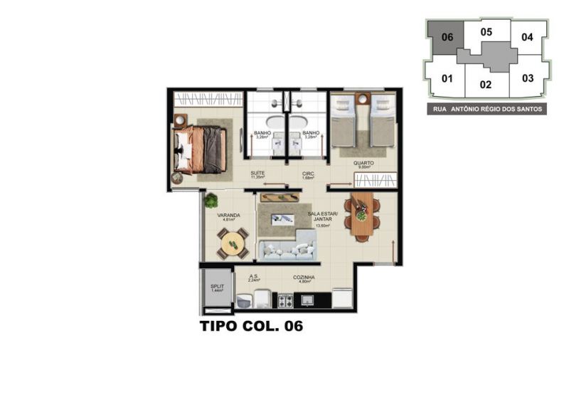 Imagem Apartamento com 2 Quartos à Venda, 73 m² em Itapuã - Vila Velha