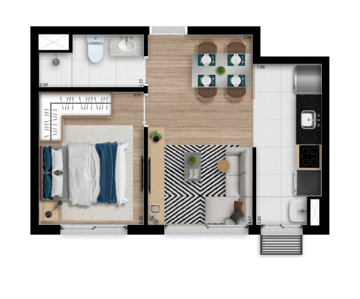 Imagem Apartamento com 1 Quarto à Venda,  em Centro Cívico - Mogi das Cruzes