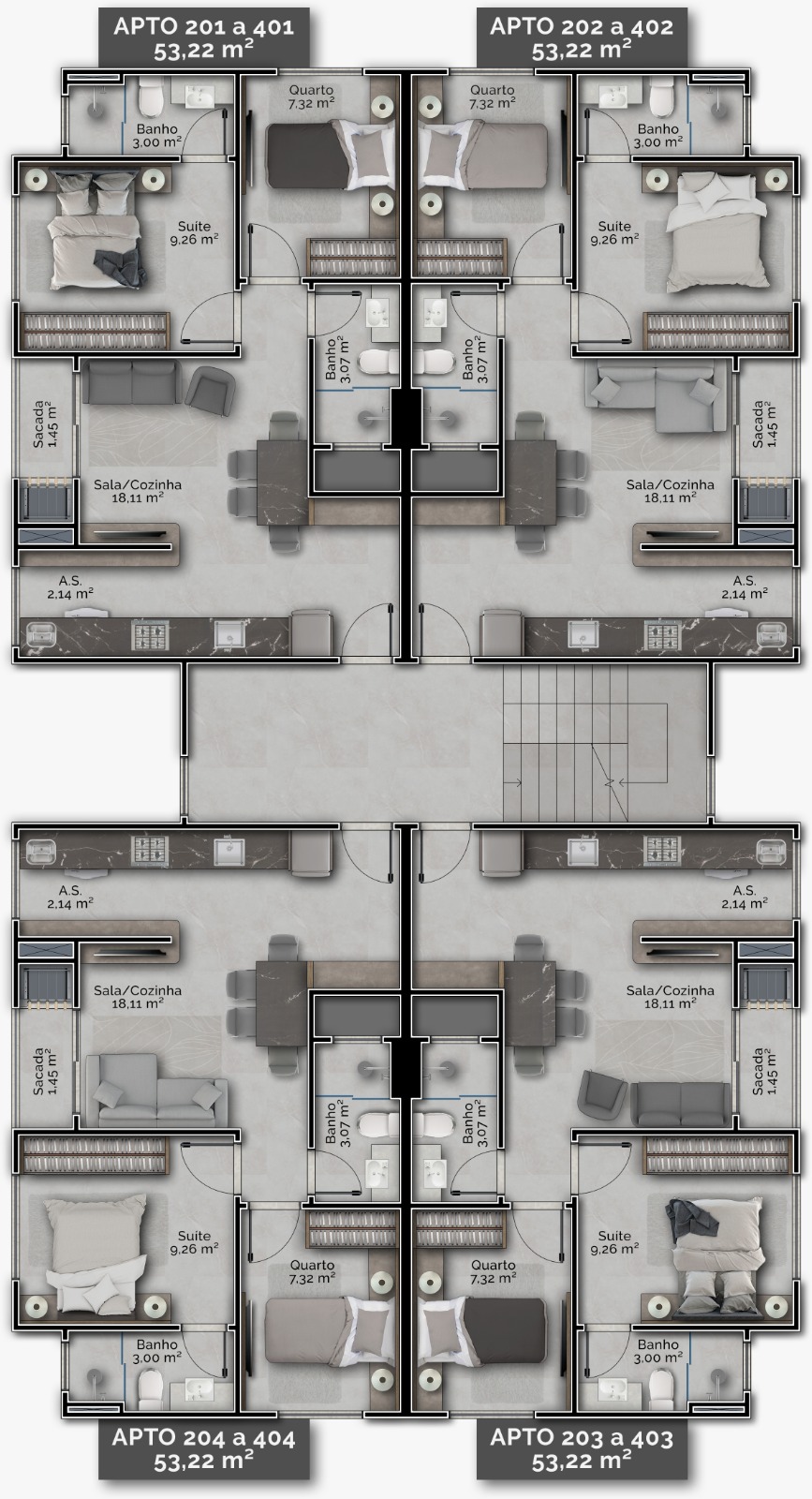 Imagem Apartamento com 2 Quartos à Venda, 53 m²em Areias - Tijucas