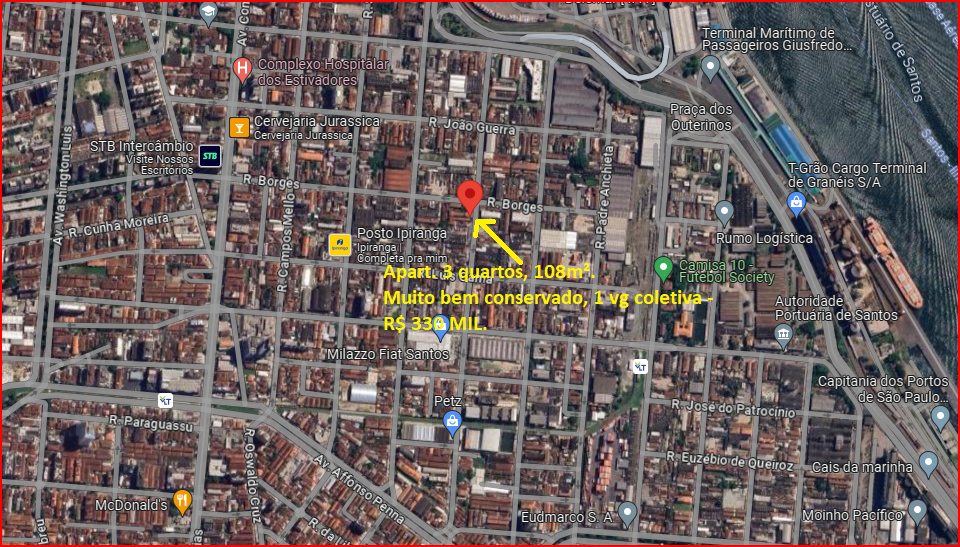 Imagem Apartamento com 3 Quartos à Venda, 108 m²em Macuco - Santos