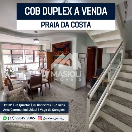 Imagem Cobertura com 3 Quartos à Venda, 198 m² em Praia da Costa - Vila Velha Imagem Cobertura com 3 Quartos à Venda, 198 m² em Praia da Costa - Vila Velha