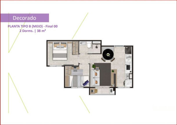 Imagem Apartamento com 2 Quartos à Venda,  em Parque Reboucas - São Paulo