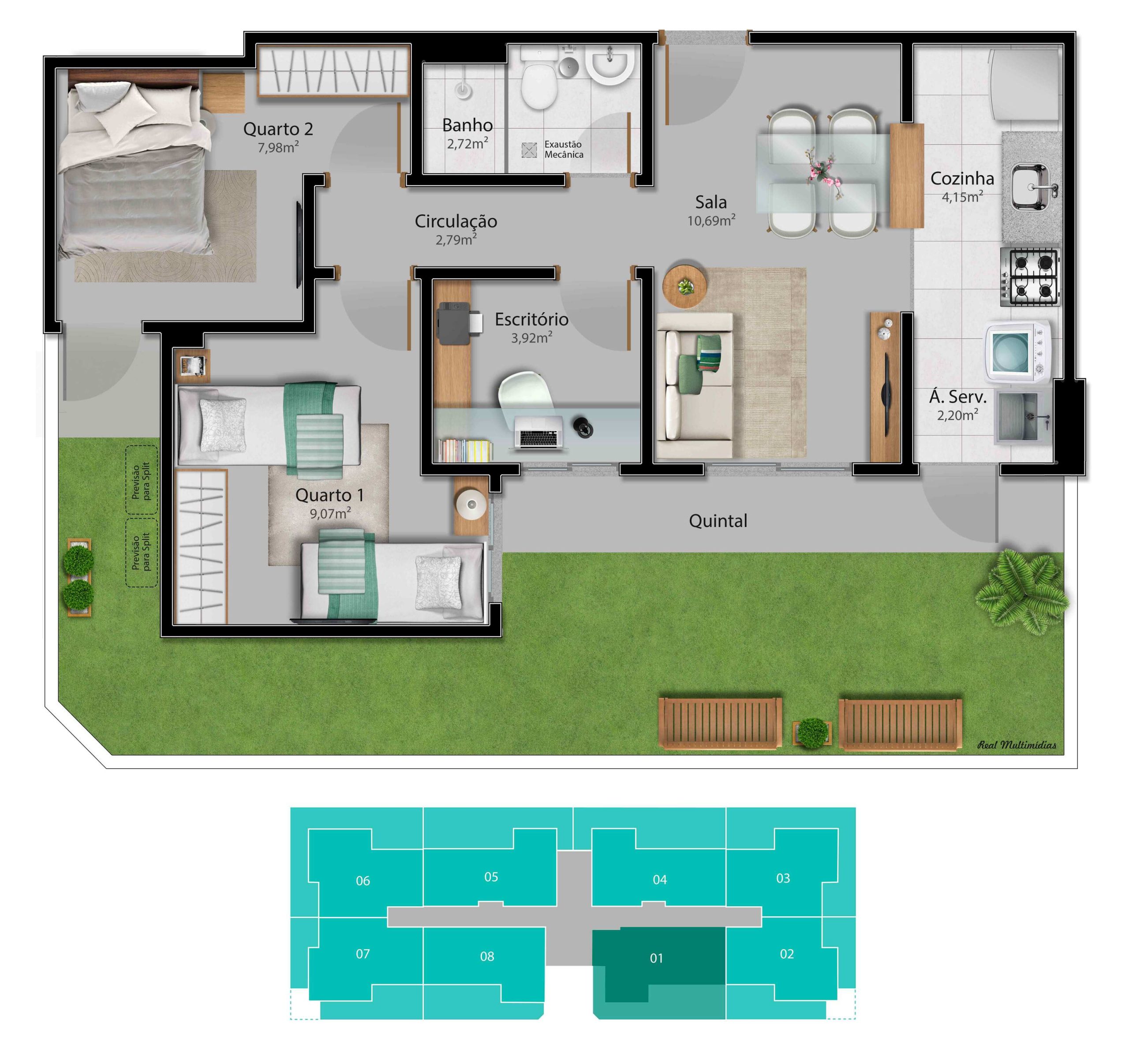 Imagem Apartamento com 2 Quartos à Venda, 48 m² em Santa Paula II - Vila Velha