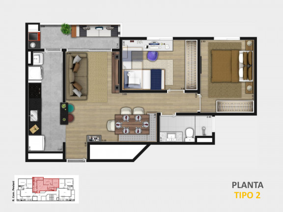 Imagem Apartamento com 2 Quartos à Venda, 56 m² em Santa Terezinha - São Bernardo Do Campo