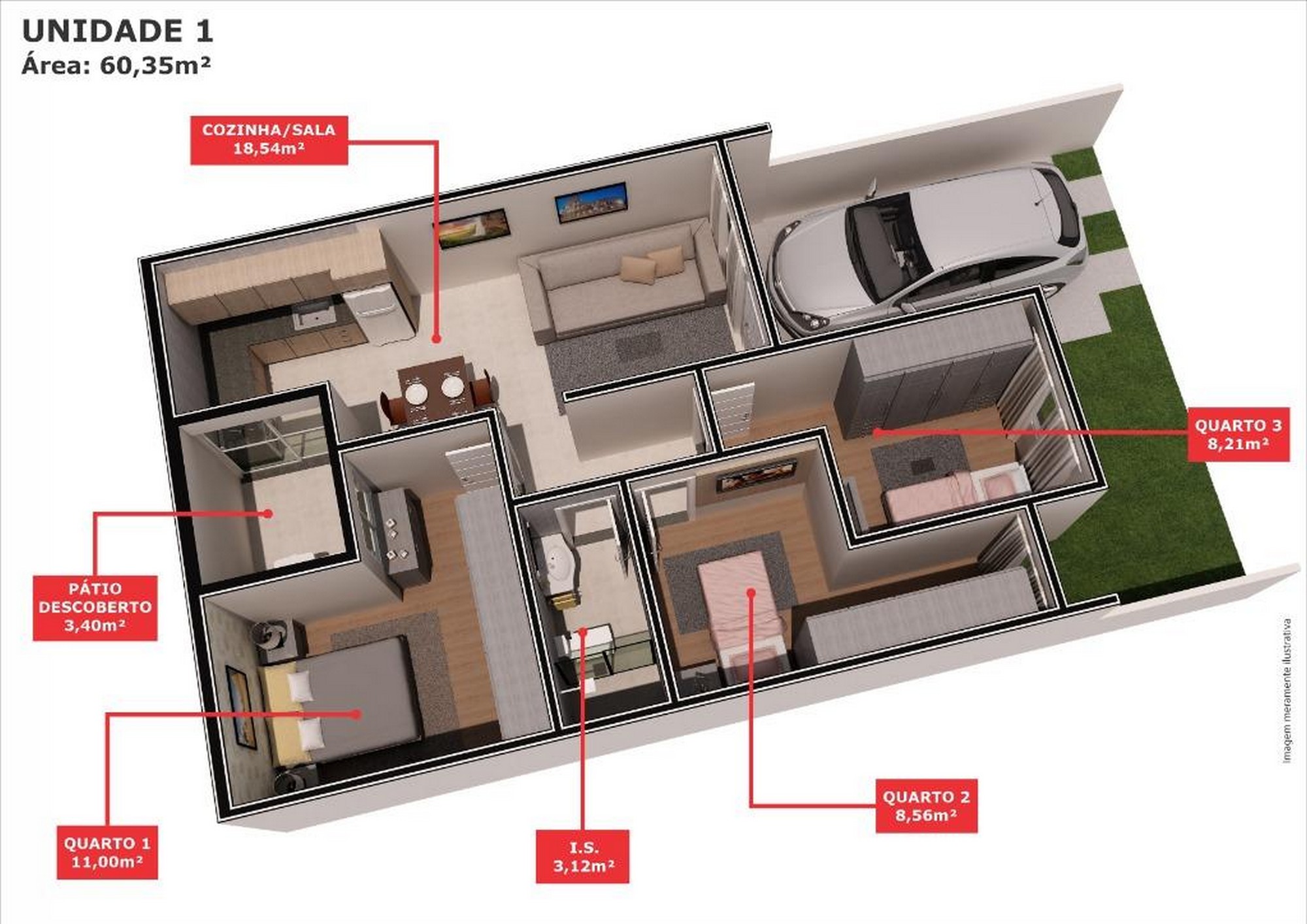 Imagem Casa com 3 Quartos à Venda, 60 m²em Santa Cândida - Curitiba