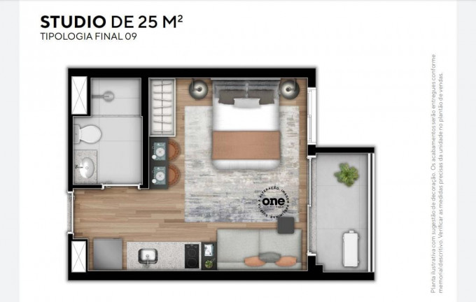 Imagem Apartamento com 1 Quarto à Venda, 25 m² em Perdizes - São Paulo