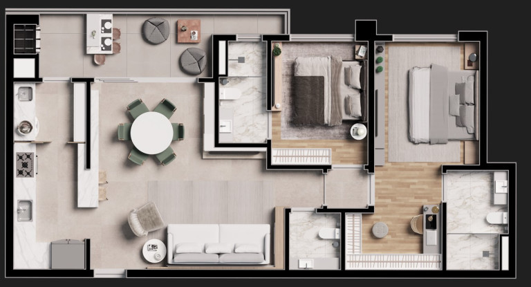 Imagem Apartamento com 2 Quartos à Venda,  em Vila Izabel - Curitiba
