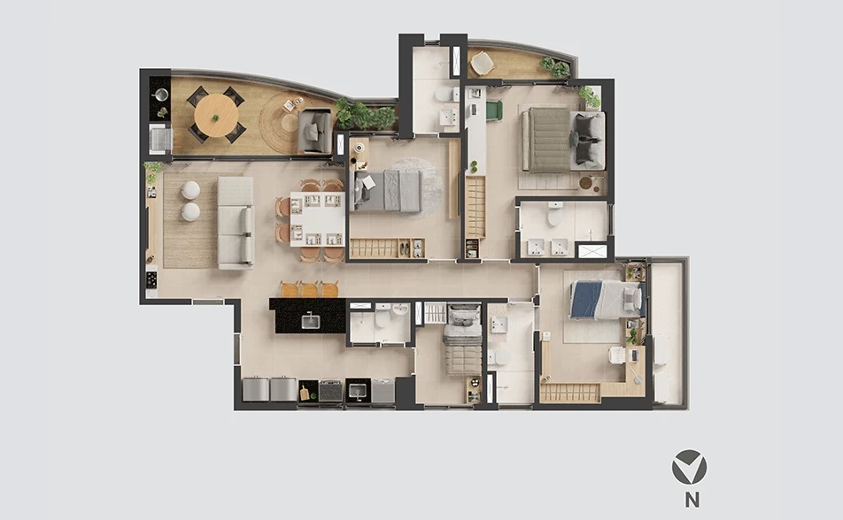 Imagem Apartamento com 3 Quartos à Venda, 77 m² em Cocó - Fortaleza Imagem Apartamento com 3 Quartos à Venda, 77 m² em Cocó - Fortaleza