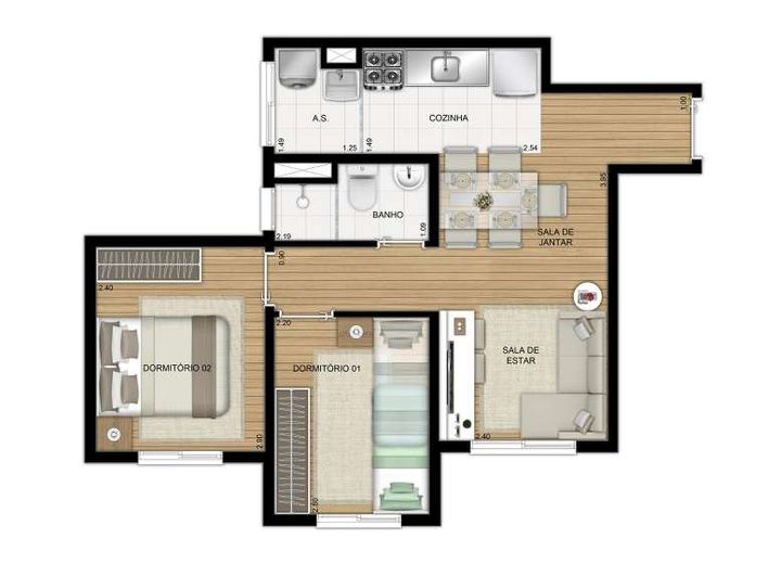 Imagem Apartamento com 2 Quartos à Venda, 41 m² em Itaquera - São Paulo
