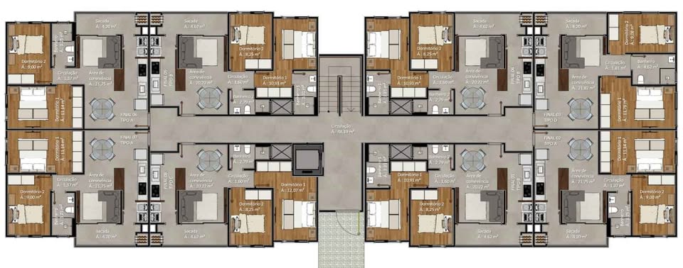 Imagem Apartamento com 2 Quartos à Venda, 60 m² em Universitário - Criciúma Imagem Apartamento com 2 Quartos à Venda, 60 m² em Universitário - Criciúma