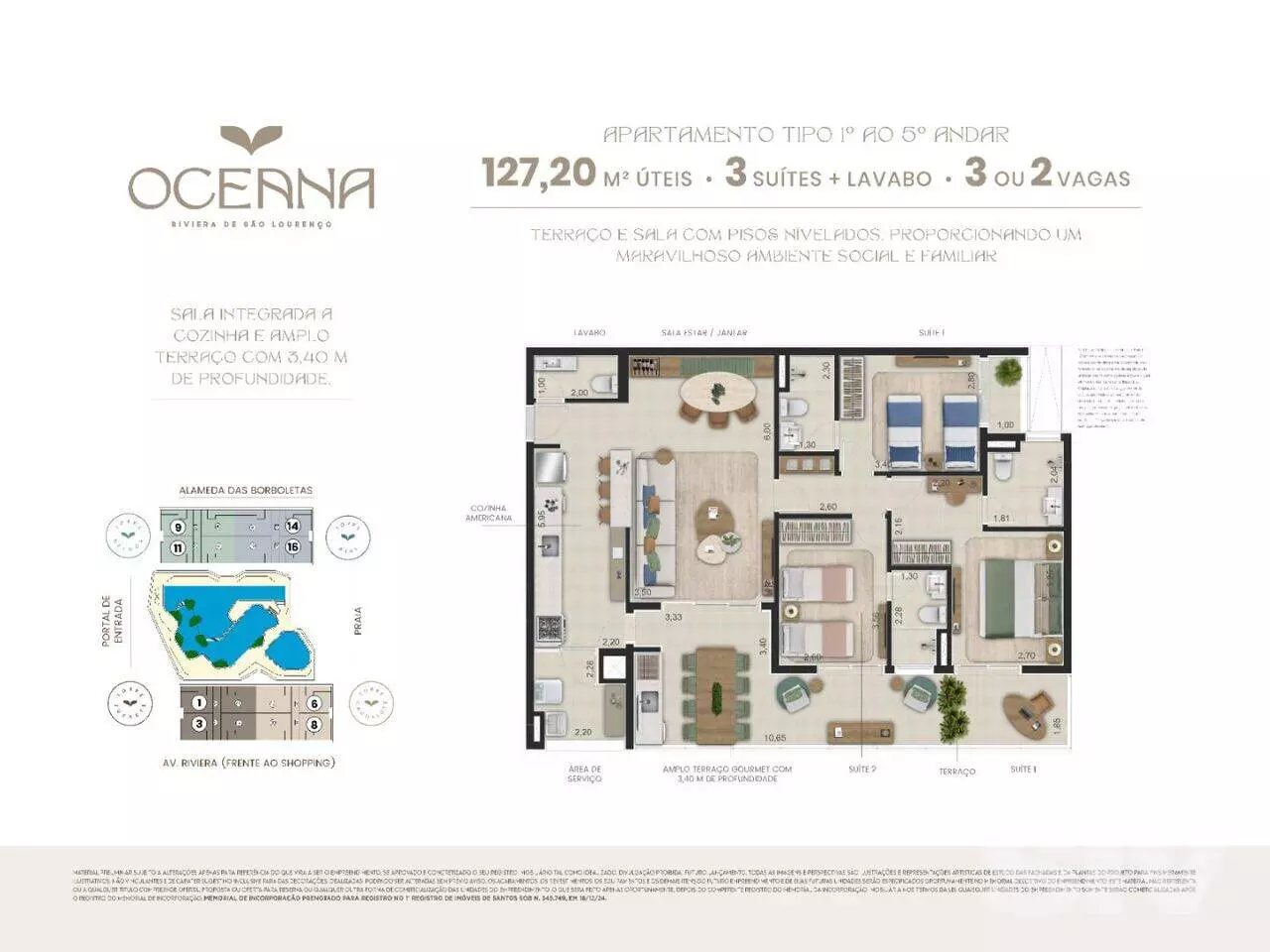 Imagem Apartamento com 3 Quartos à Venda, 127 m² em Riviera - Bertioga