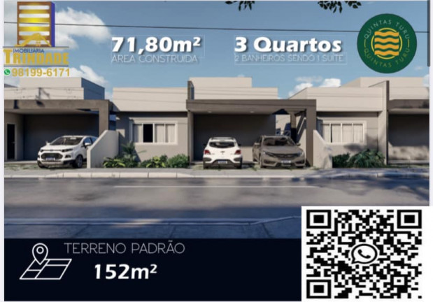 Imagem Casa de Condomínio com 3 Quartos à Venda, 152 m² em Turu - São Luís Imagem Casa de Condomínio com 3 Quartos à Venda, 152 m² em Turu - São Luís
