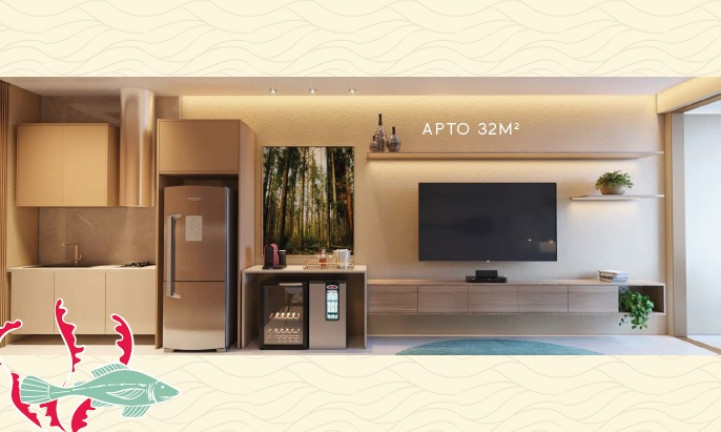 Imagem Apartamento com 1 Quarto à Venda, 32 m² em Muro Alto - Ipojuca Imagem Apartamento com 1 Quarto à Venda, 32 m² em Muro Alto - Ipojuca