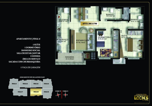 Imagem Apartamento com 3 Quartos à Venda, 133 m² em Centro - Criciúma Imagem Apartamento com 3 Quartos à Venda, 133 m² em Centro - Criciúma