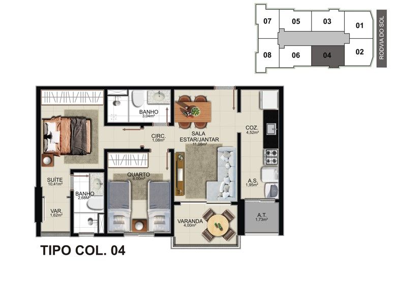 Imagem Apartamento com 2 Quartos à Venda, 65 m² em Praia de Itaparica - Vila Velha