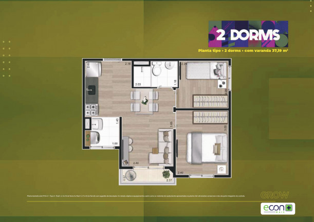 Imagem Apartamento com 2 Quartos à Venda, 37 m² em Jardim Adutora - São Paulo