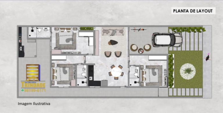 Imagem Casa de Condomínio com 3 Quartos à Venda, 160 m² em Cohatrac IV - São Luís Imagem Casa de Condomínio com 3 Quartos à Venda, 160 m² em Cohatrac IV - São Luís