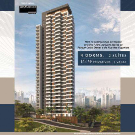 Imagem Apartamento com 3 Quartos à Venda, 153 m² em Jardim - Santo André