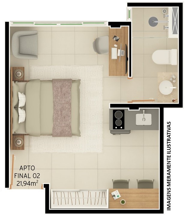 Imagem Loft com 1 Quarto à Venda, 19 m²em Intermares - Cabedelo