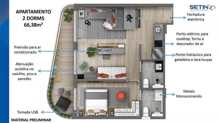 Imagem Apartamento com 2 Quartos à Venda, 63 m² em República - São Paulo Imagem Apartamento com 2 Quartos à Venda, 63 m² em República - São Paulo