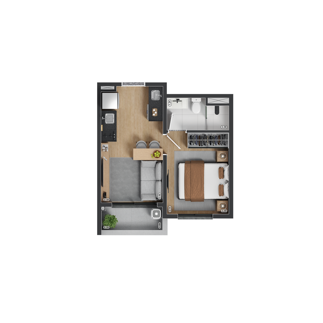 Imagem Apartamento com 1 Quarto à Venda, 27 m² em Santo Amaro - São Paulo Imagem Apartamento com 1 Quarto à Venda, 27 m² em Santo Amaro - São Paulo