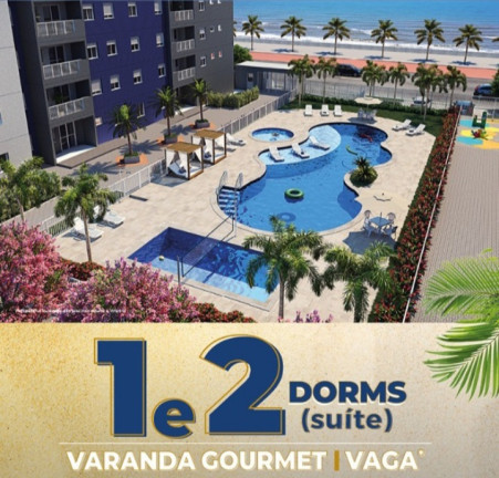 Imagem Apartamento com 2 Quartos à Venda ou Temporada, 47 m²em Balneário Umuarama - Mongaguá
