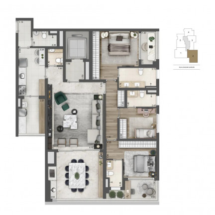 Imagem Apartamento com 3 Quartos à Venda, 136 m² em Jardim das Acácias - São Paulo