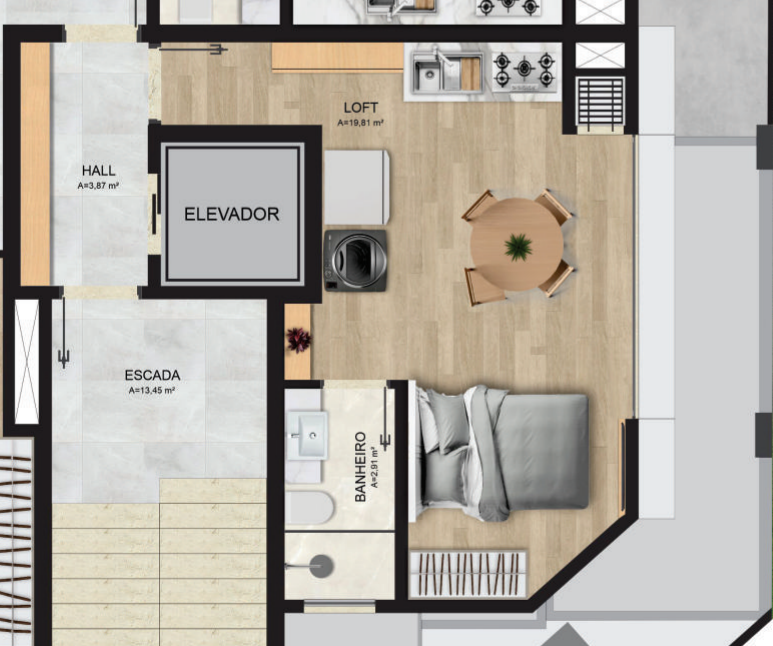 Imagem Loft à Venda, 27 m²em Itapema do Norte - Itapoá