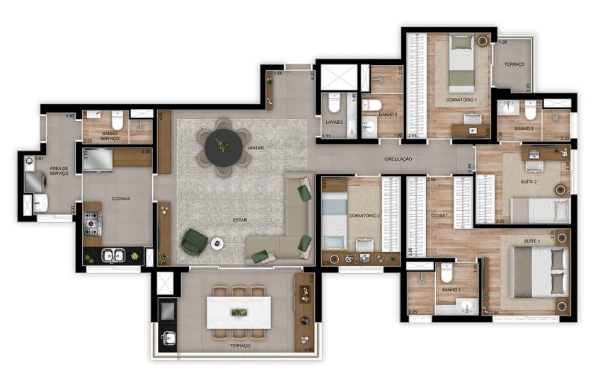 Imagem Apartamento com 3 Quartos à Venda, 128 m²em Vila Gilda - Santo André