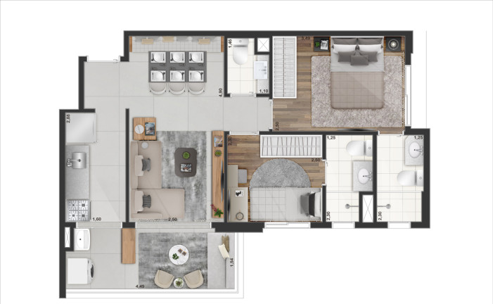 Imagem Apartamento com 2 Quartos à Venda, 52 m² em Indianópolis - São Paulo