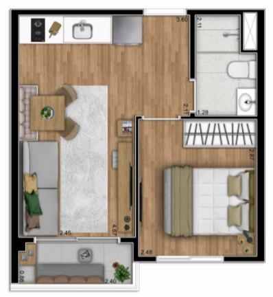 Imagem Apartamento com 1 Quarto à Venda, 29 m² em Vila Santa Catarina - São Paulo