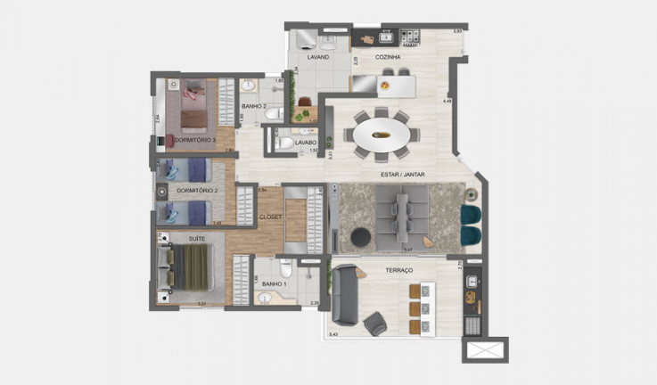 Imagem Apartamento com 4 Quartos à Venda, 132 m² em City América - São Paulo