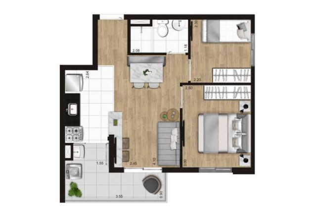 Imagem Apartamento com 2 Quartos à Venda, 42 m² em Parque Maria Helena - São Paulo Imagem Apartamento com 2 Quartos à Venda, 42 m² em Parque Maria Helena - São Paulo