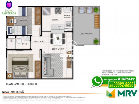 Imagem Apartamento com 2 Quartos à Venda, 42 m² em Pitimbu - Natal